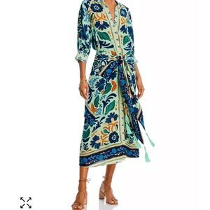 Farm Rio Floral Print Wrap Dress